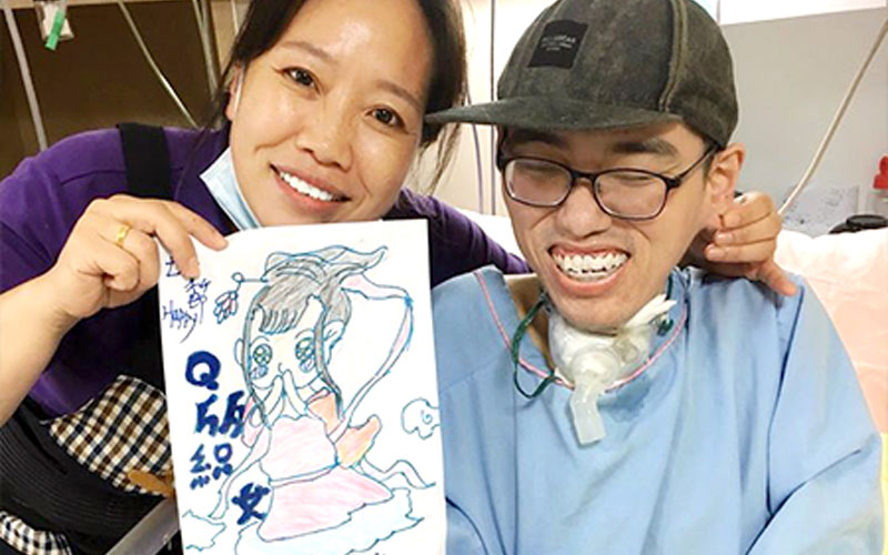馬小弟弟送給照護阿姨的祝福畫